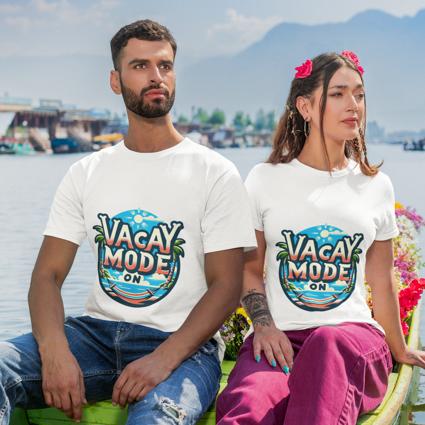 VACAY MODE ON Couples T-Shirts